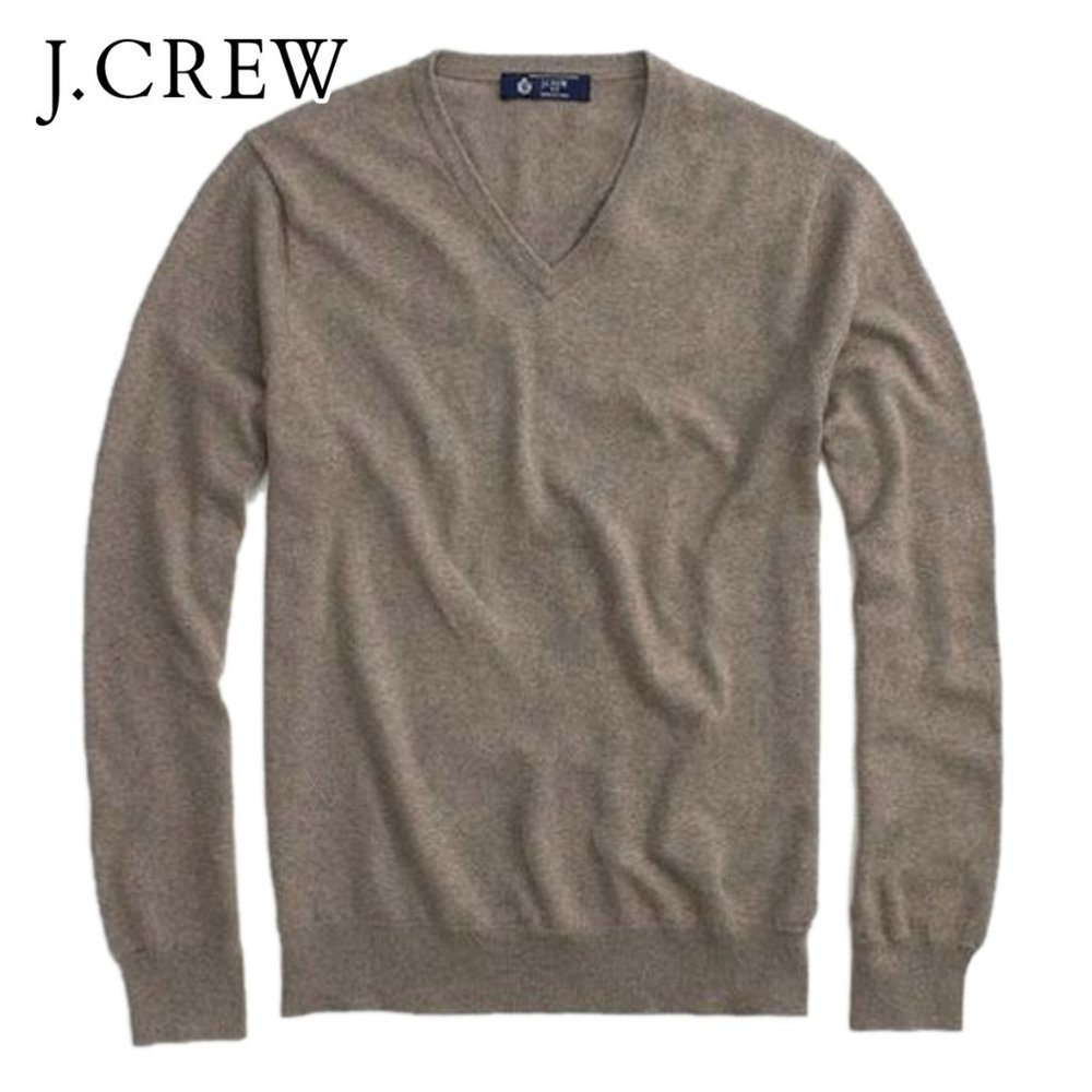 J.Crew Light Brown Men’s V-Neck Sweater